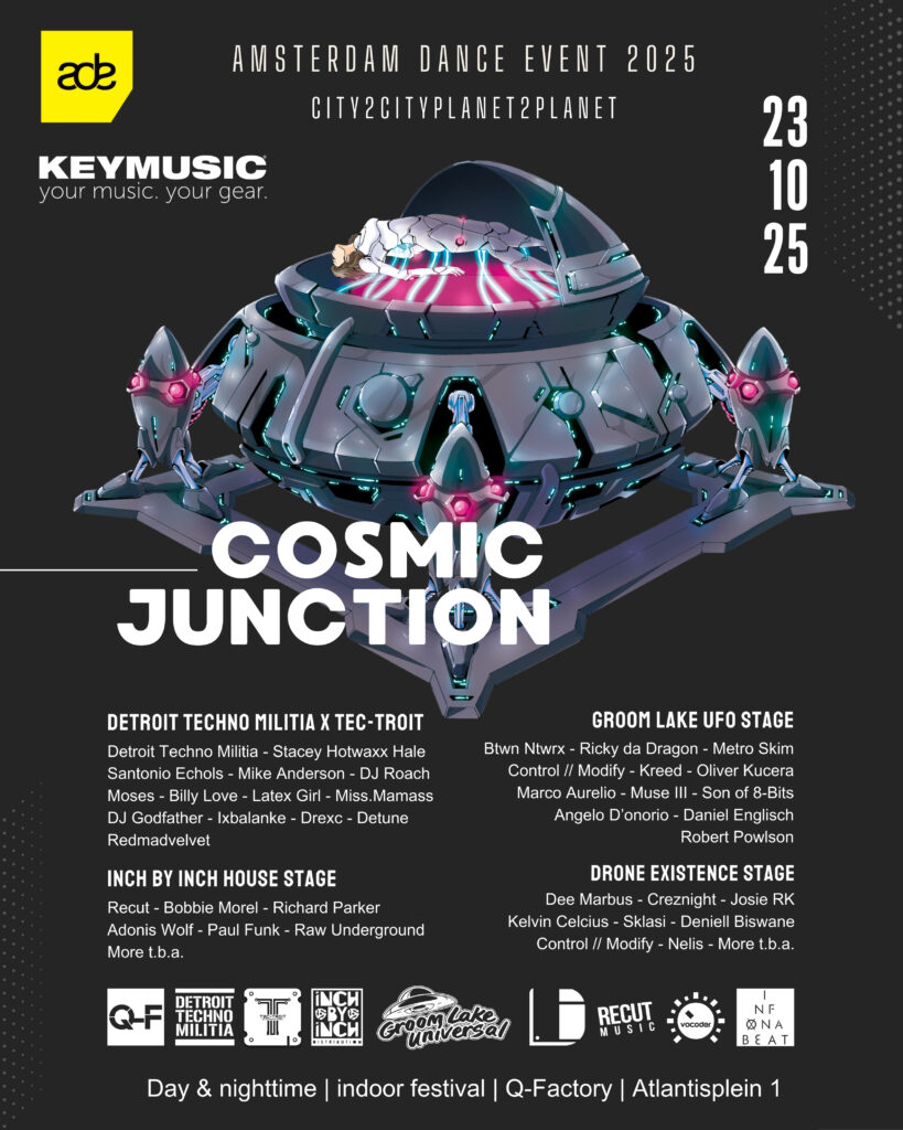 The line-up for Cosmic Junction on Thursday the 23rd of October 2025