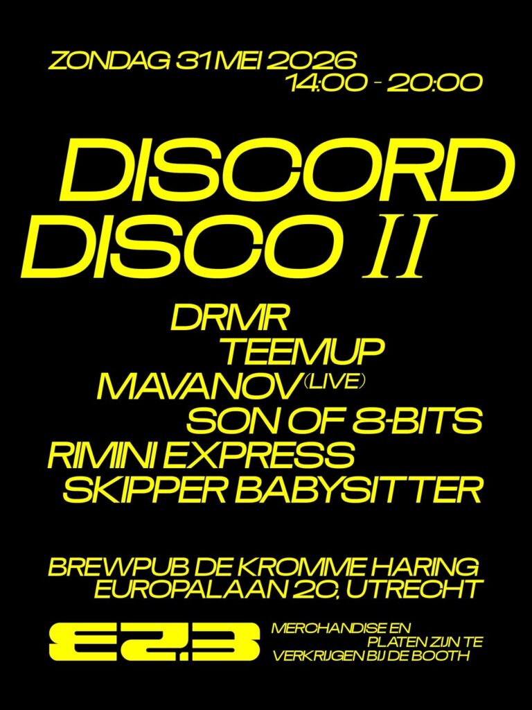 Flyer for Discord Disco II, artwork by Studio Spass